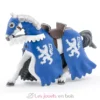 Figurine Cheval du chevalier lion bleu - Papo