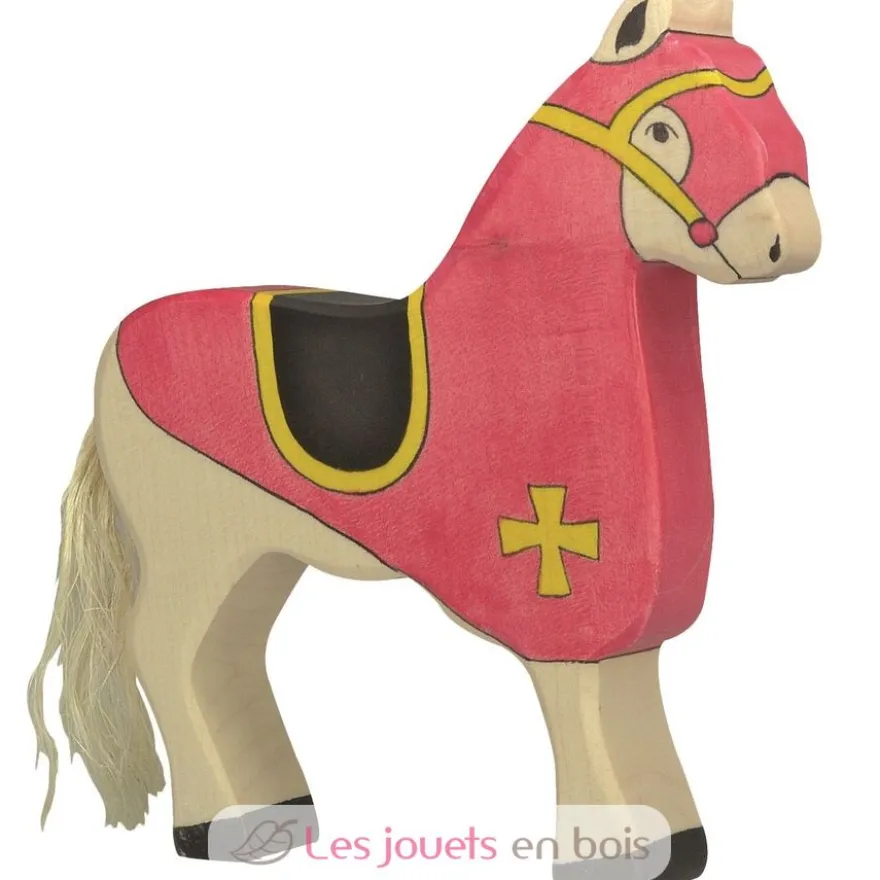 Figurine Cheval du chevalier rouge - Holztiger