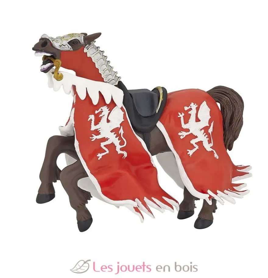Figurine Cheval du roi au dragon rouge - Papo