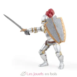 Figurine Chevalier en armure au plumet rouge - PAPO
