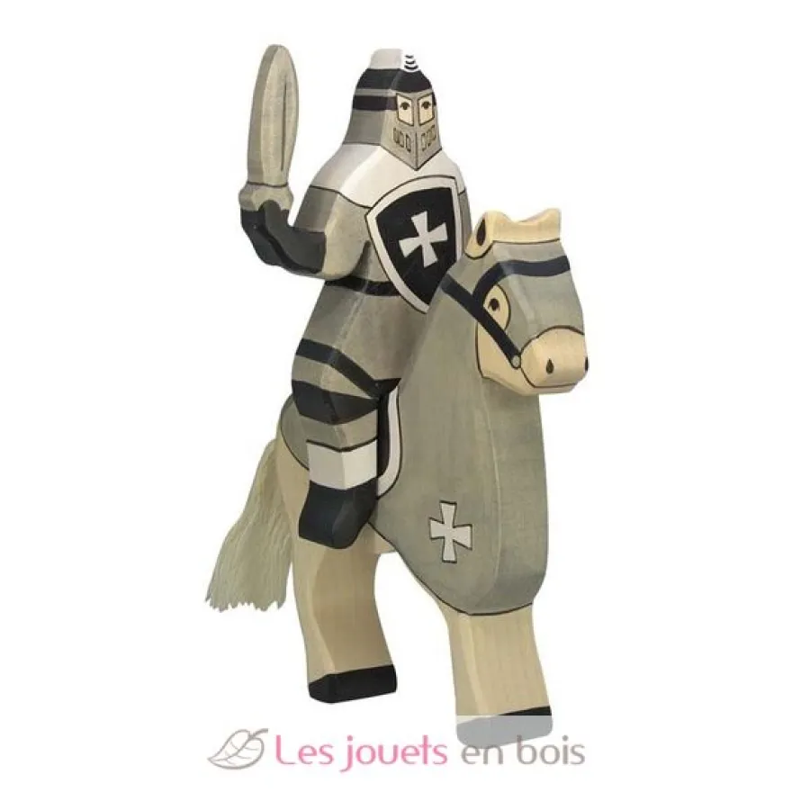 Figurine Chevalier gris avec épée - Holztiger