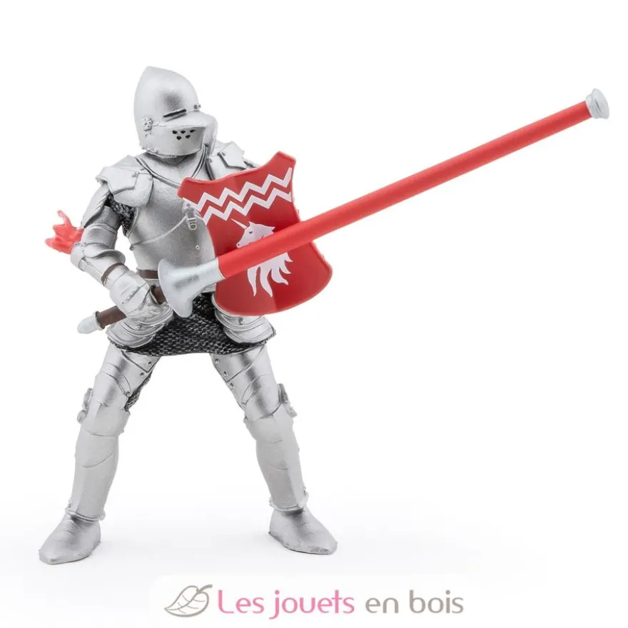 Figurine Chevalier licorne lance rouge - Papo