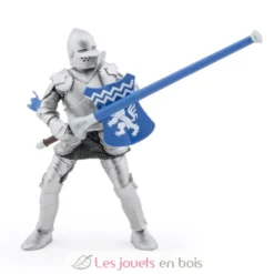 Figurine Chevalier lion lance bleu - Papo