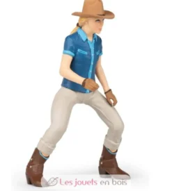 Figurine Cheval western et sa cavalière - Papo