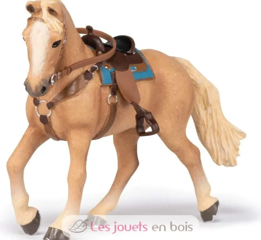 Figurine Cheval western et sa cavalière - Papo