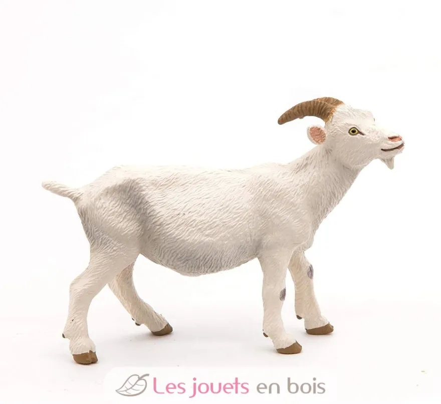 Figurine Chèvre blanche à cornes - Papo