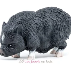Figurine cochon vietnamien marron noir Papo