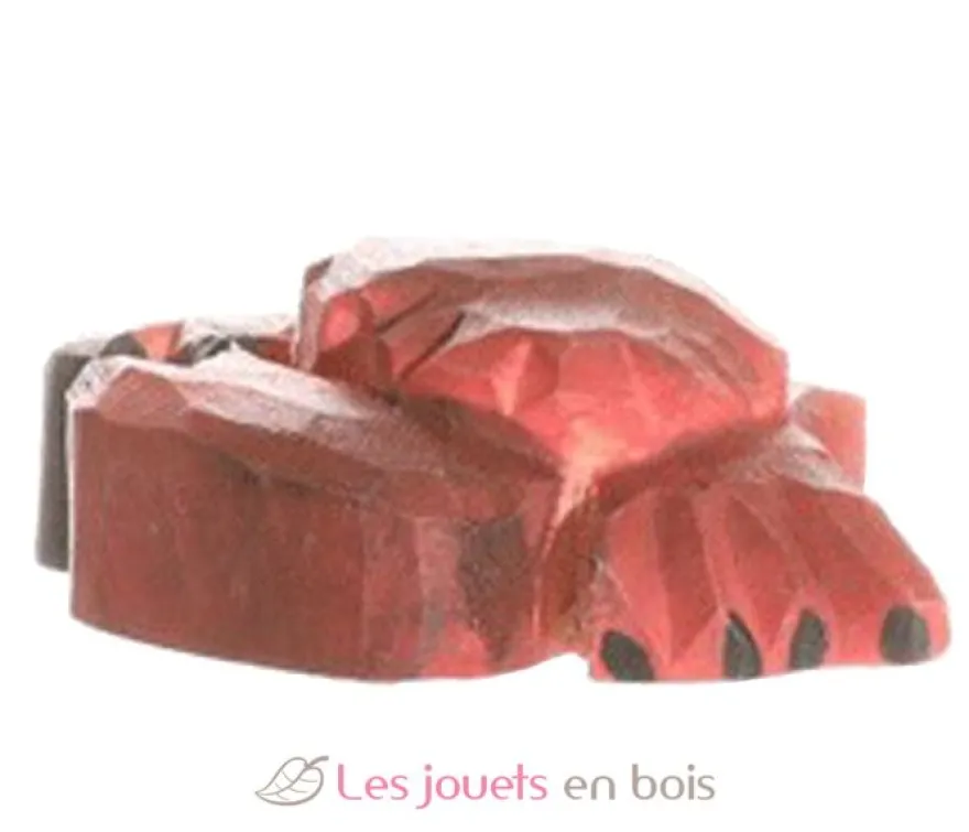 Figurine Crabe en bois rouge - Wudimals