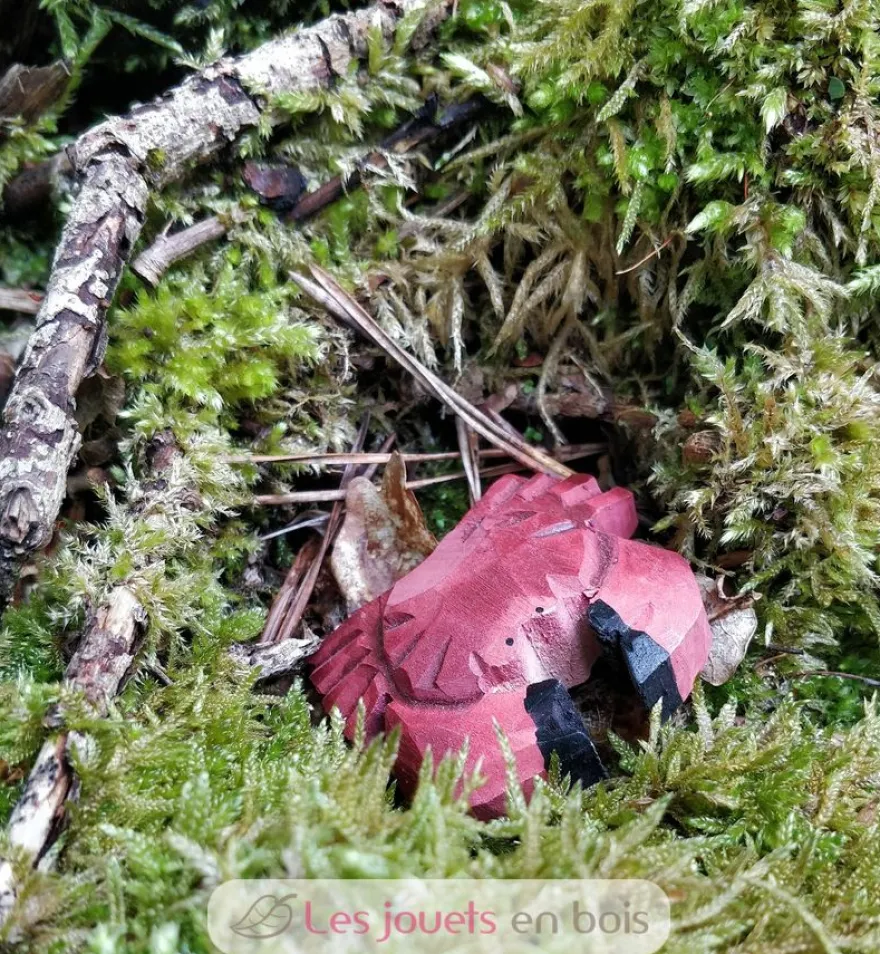 Figurine Crabe en bois rouge - Wudimals