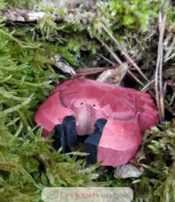 Figurine Crabe en bois rouge - Wudimals