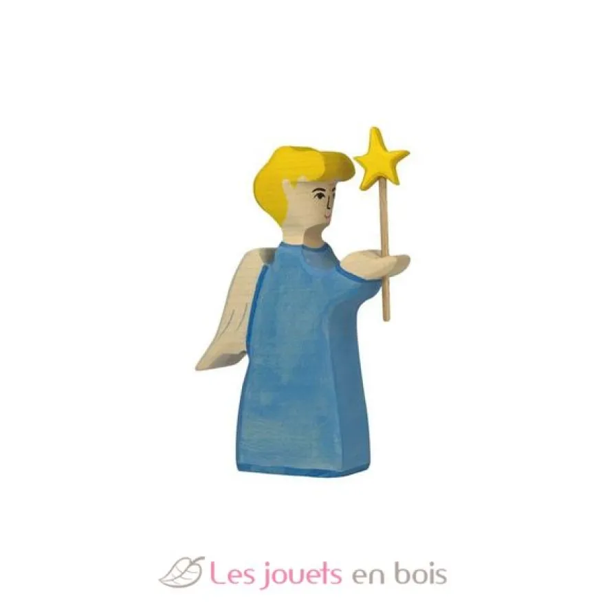 Figurine Crèche de Noël - Ange avec étoile - Holztiger
