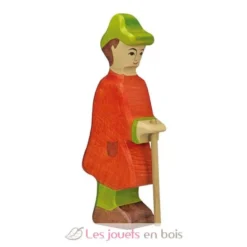 Figurine Crèche de Noël - Berger avec bâton - Holztiger