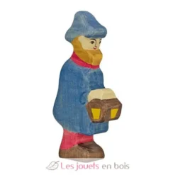 Figurine Crèche de Noël - Berger avec lampe - Holztiger