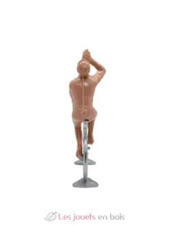 Figurine cycliste avec bidon à peindre brut Fonderie Roger