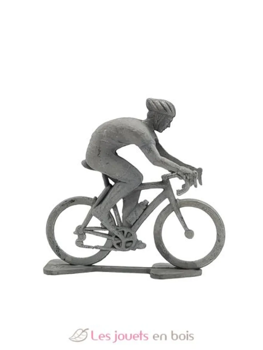 Figurine cycliste M rouleur à peindre brut Fonderie Roger