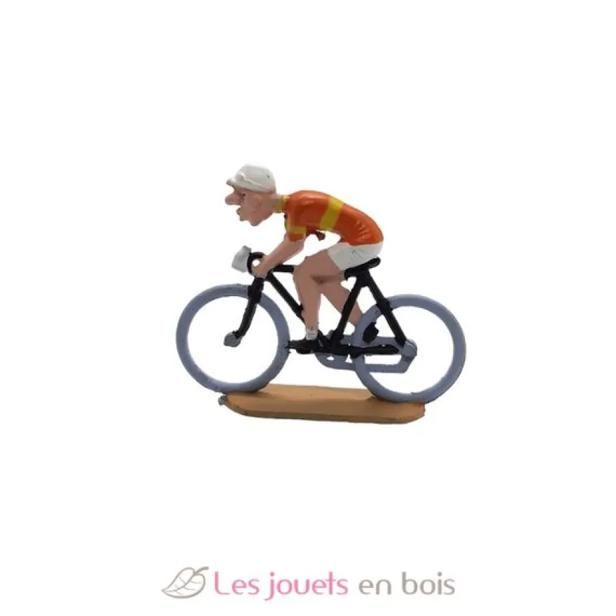 Figurine cycliste PLN Maillot orange - Fonderie Roger