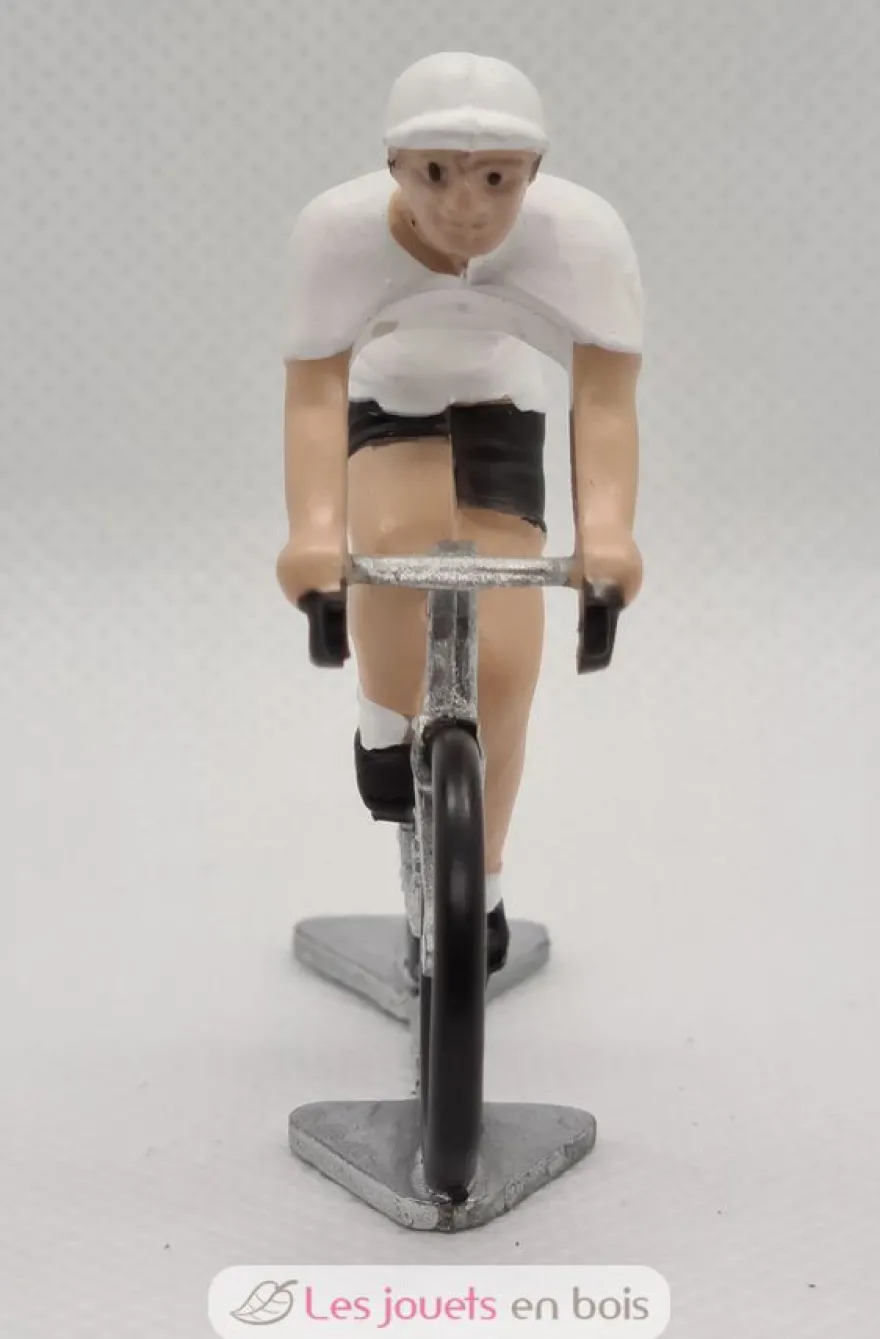 Figurine cycliste R Maillot Blanc meilleur jeune - Fonderie Roger