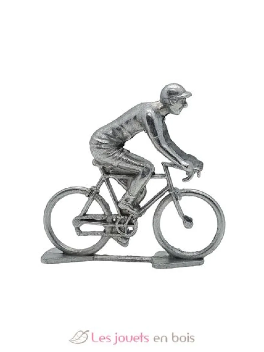 Figurine cycliste R rouleur à peindre brut Fonderie Roger