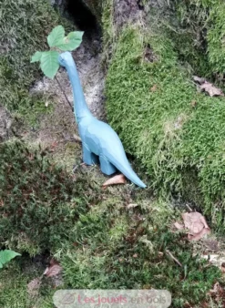 Figurine Diplodocus en bois vert - Wudimals