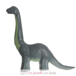 Figurine Diplodocus en bois vert - Wudimals