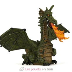 Figurine Dragon ailé vert avec flamme - Papo