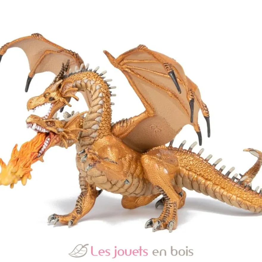 Figurine Dragon à deux têtes or - Papo