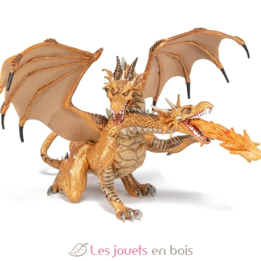 Figurine Dragon à deux têtes or - Papo