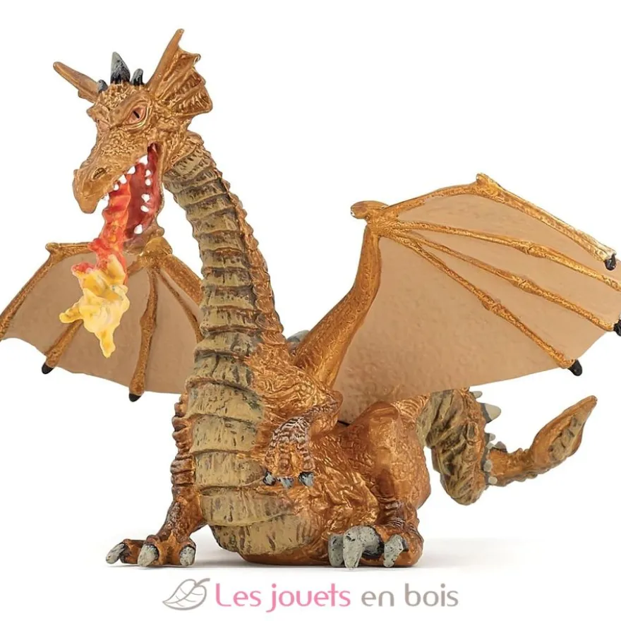 Figurine Dragon or avec flamme - Papo