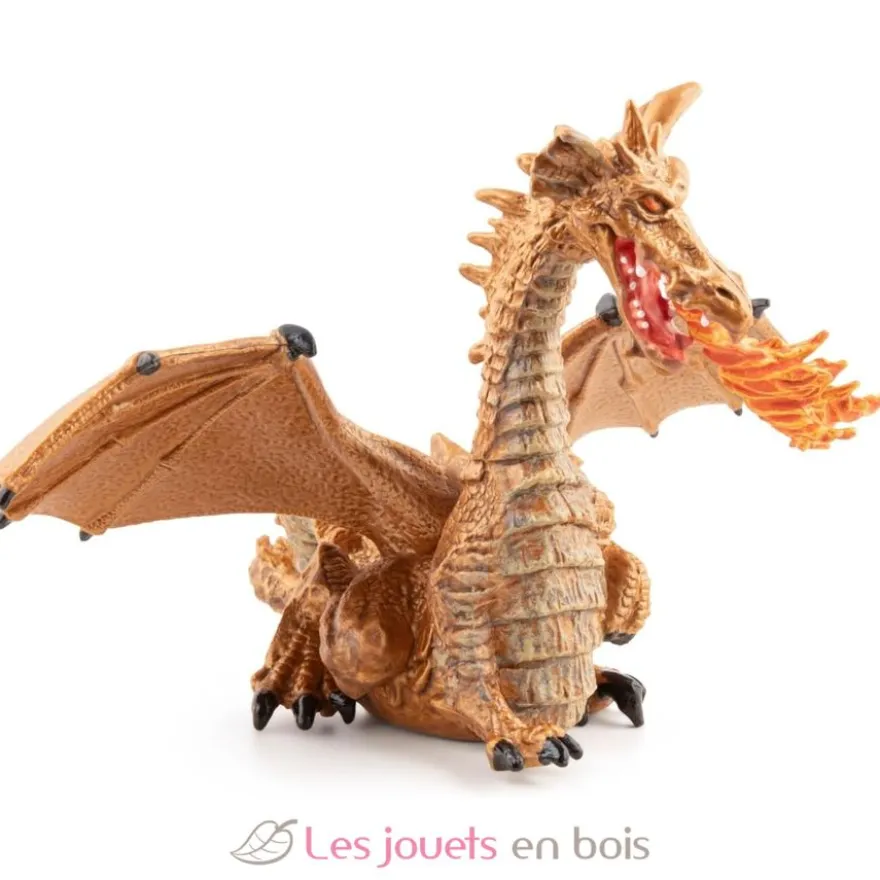 Figurine Dragon or avec flamme - Papo