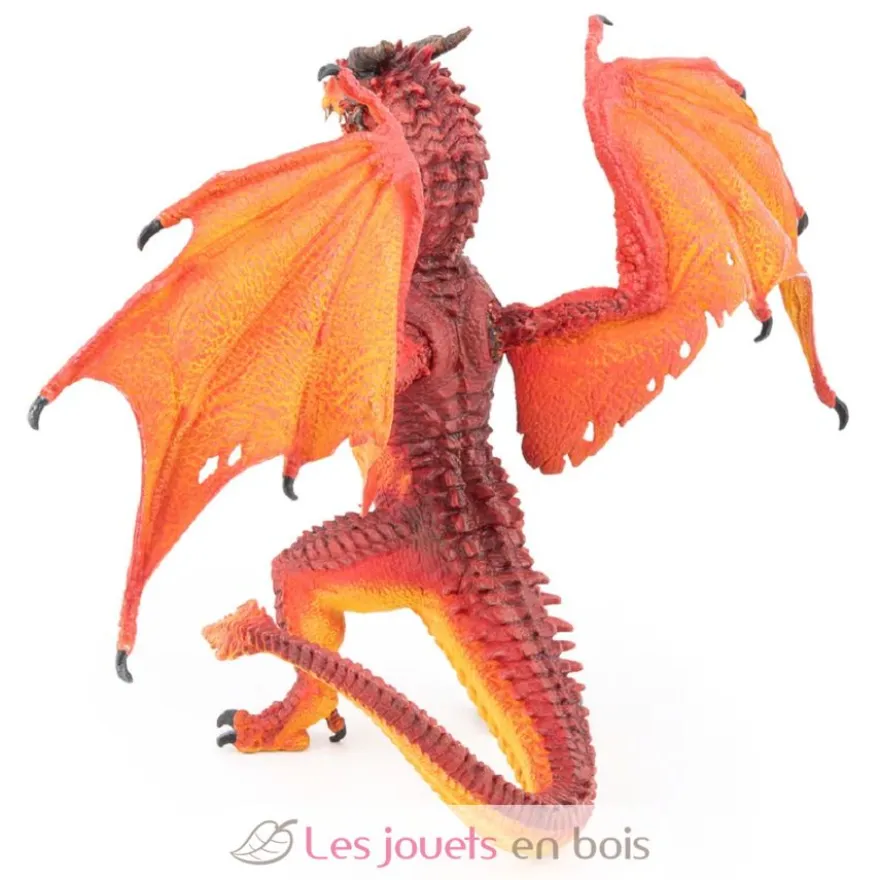 Figurine Dragon roi de feu rouge ogange Papo