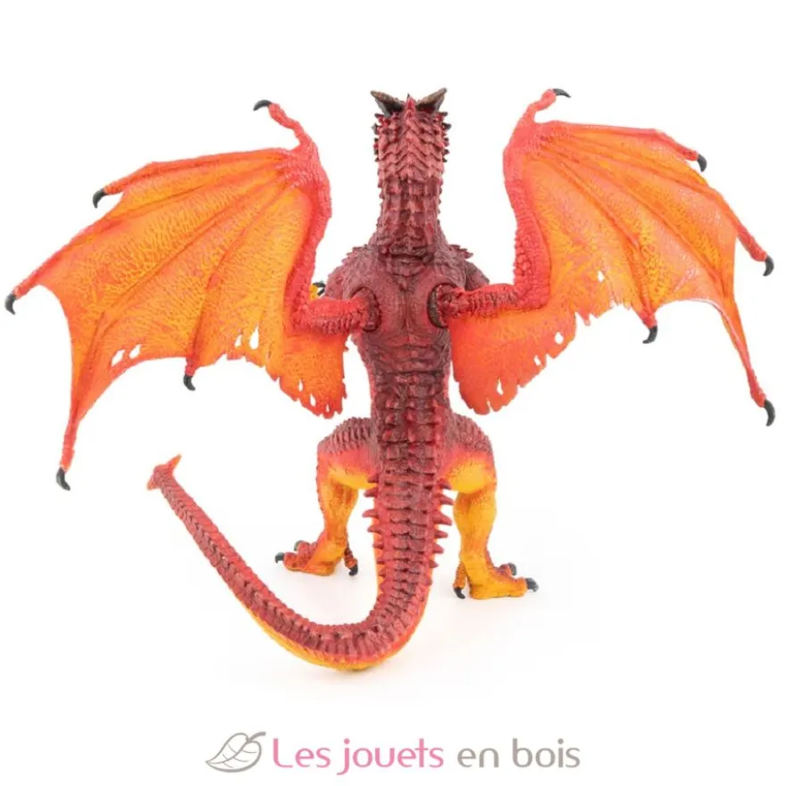 Figurine Dragon roi de feu rouge ogange Papo