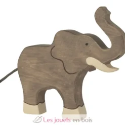 Figurine Eléphant, trompe haute - Holztiger