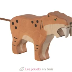 Figurine en bois Tigre à dents de sabre - Holztiger