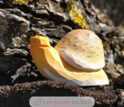 Figurine escargot en bois marron - Wudimals