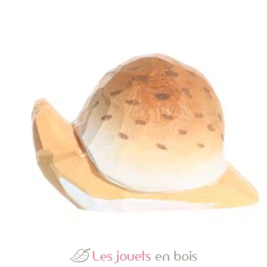 Figurine escargot en bois marron - Wudimals