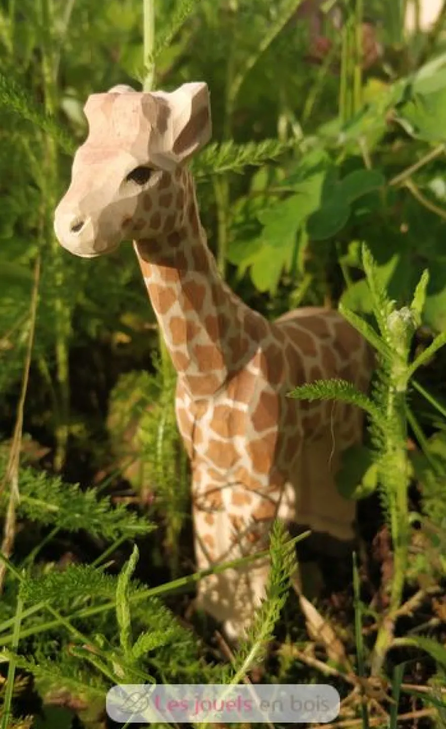Figurine Girafe en bois, marron - Wudimals