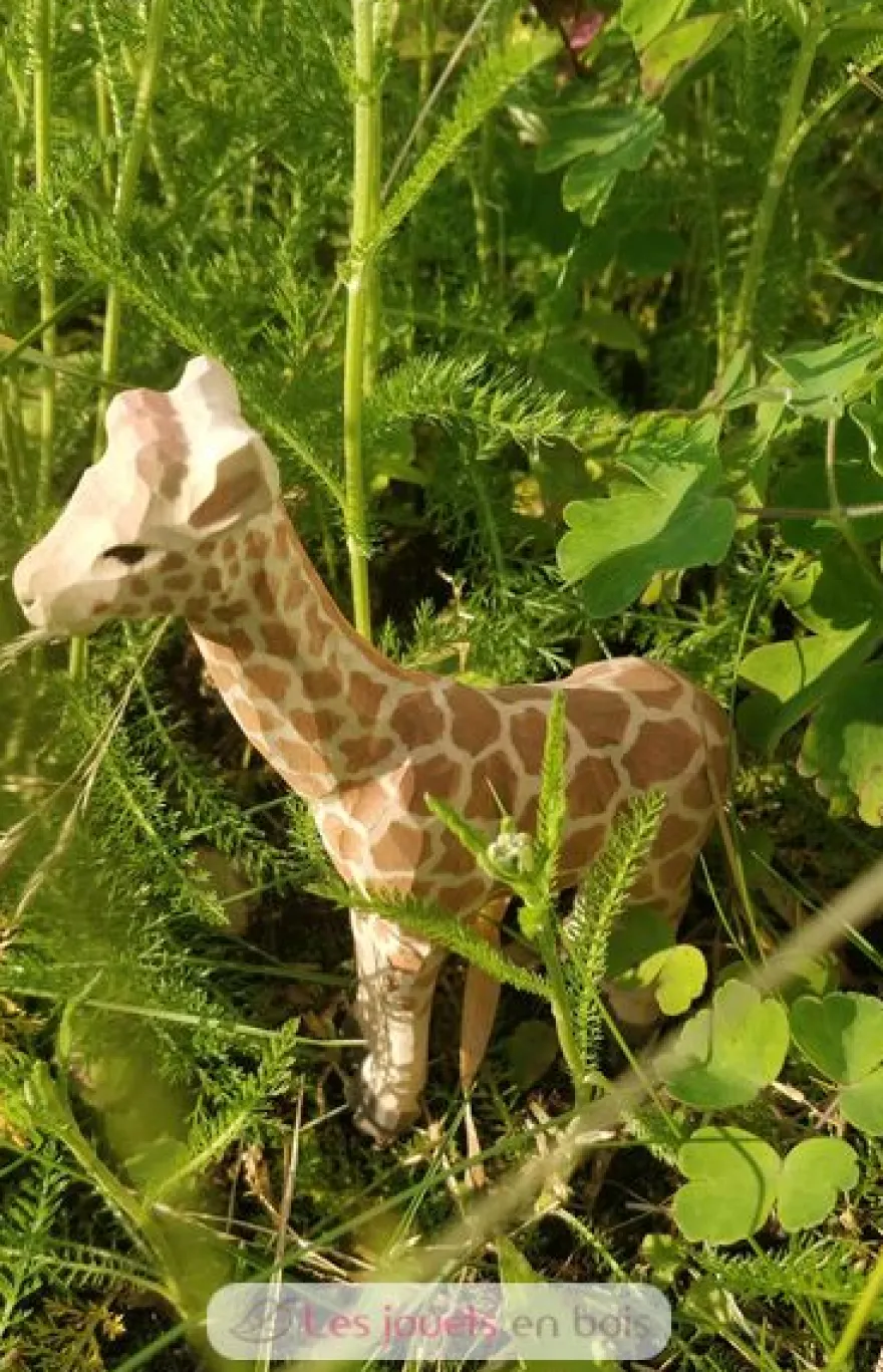 Figurine Girafe en bois, marron - Wudimals