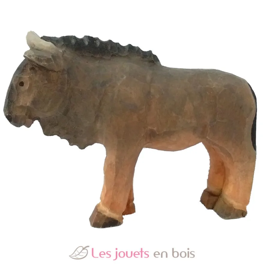 Figurine Gnou en bois, marron - Wudimals