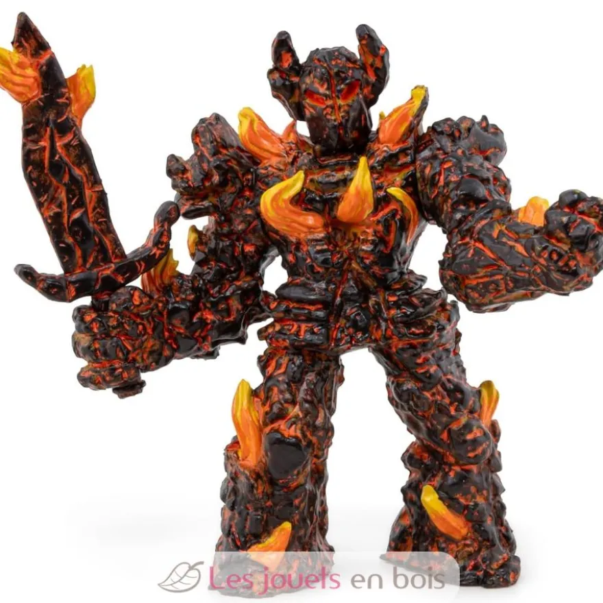 Figurine Golem de feu marron orange Papo