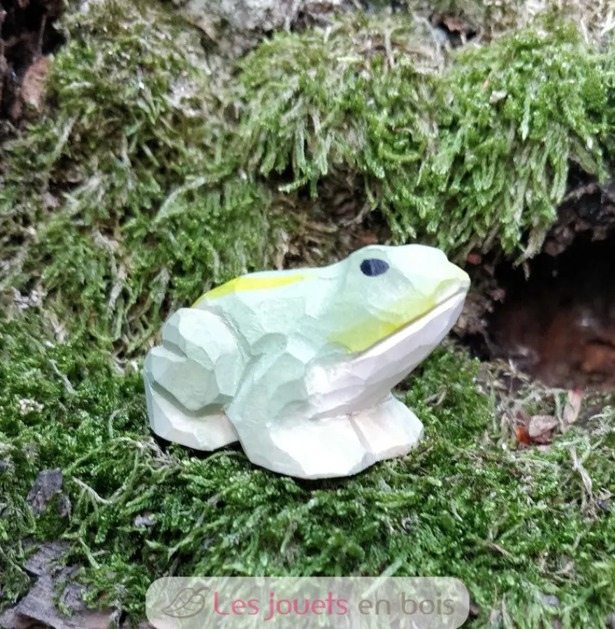 Figurine Grenouille en bois verte - Wudimals