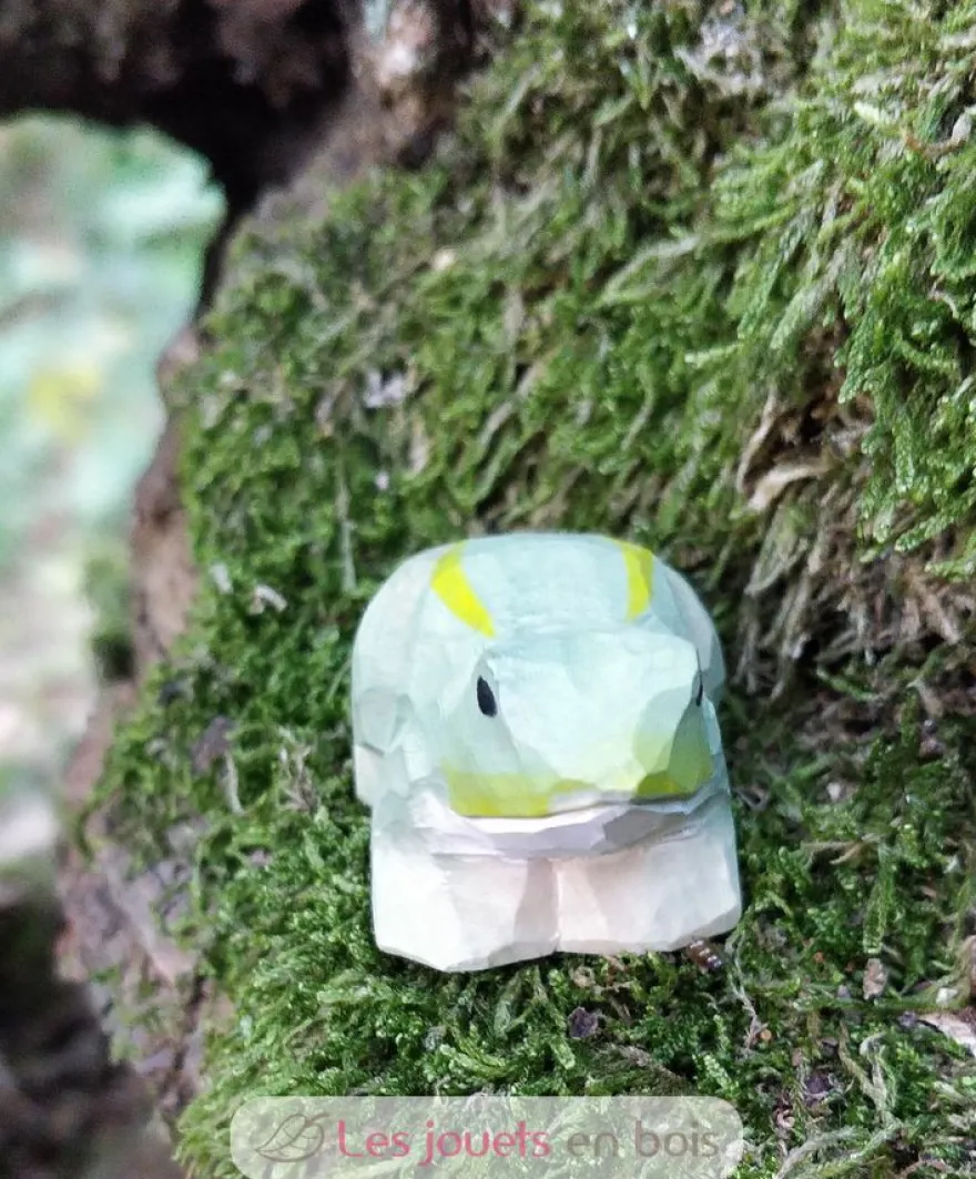 Figurine Grenouille en bois verte - Wudimals