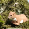 Figurine hermine en bois marron - Wudimals