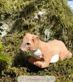 Figurine hermine en bois marron - Wudimals