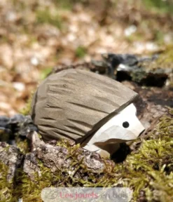Figurine hérisson en bois marron - Wudimals