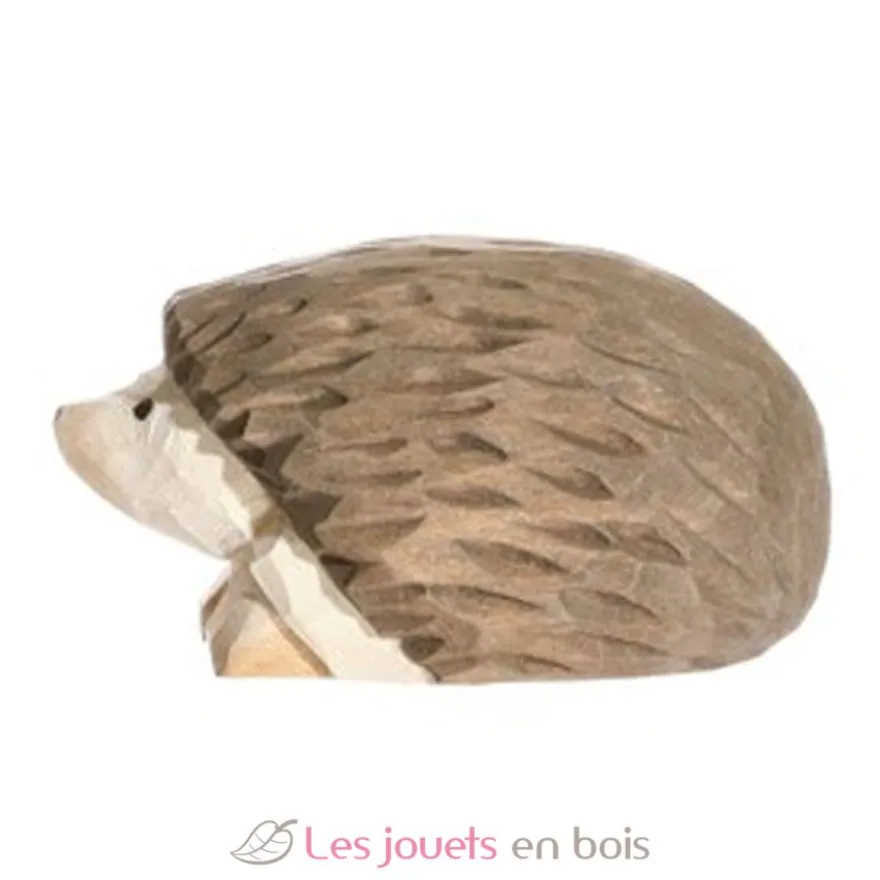Figurine hérisson en bois marron - Wudimals
