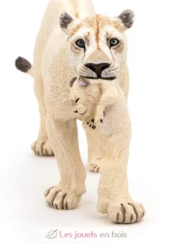 Figurine Lionne blanche avec son bébé lionceau - Papo