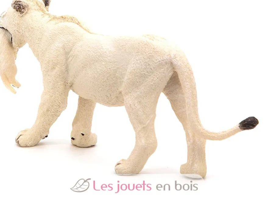 Figurine Lionne blanche avec son bébé lionceau - Papo