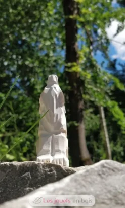 Figurine loup arctique en bois, blanc gris - Wudimals