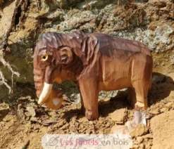Figurine Mammouth en bois marron - Wudimals