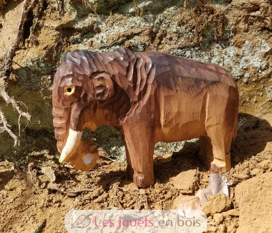 Figurine Mammouth en bois marron - Wudimals